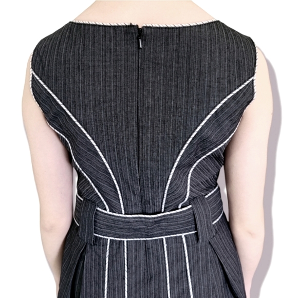 Retro Style Denim Fit & Flare Sleeveless Dress, S - Picture 6 of 11